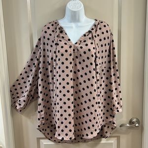 Torrid Tie Top Long Sleeve Blouse